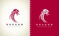 Dragon logo vector. Mythical animal.